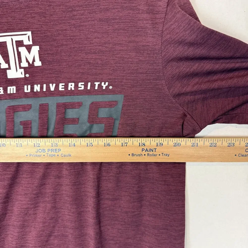Russell Texas A&M Aggies T-Shirt Men's‎ Medium Maroon Crew Neck Short Sleeve